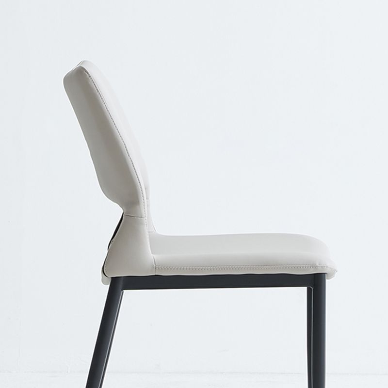 Minimalist Open Back Dining Side Chairs Leather Dining Side Chair for Home Clearhalo ' kitchen&dining_furn' 'Dining Chairs' 'Dining Tables & Seating' 'dining_chair' 'furn' 'furn_dining_chair' 'Furniture' 'furniture_dining_chair' 'Kitchen & Dining Furniture' 'kitchen' 1200x1200_32dabc00-f087-4ace-9b38-2e25b5e15616