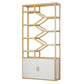 Glam Vertical Open Book Shelf Etagere Shelf Bookcase with 8 Shelves