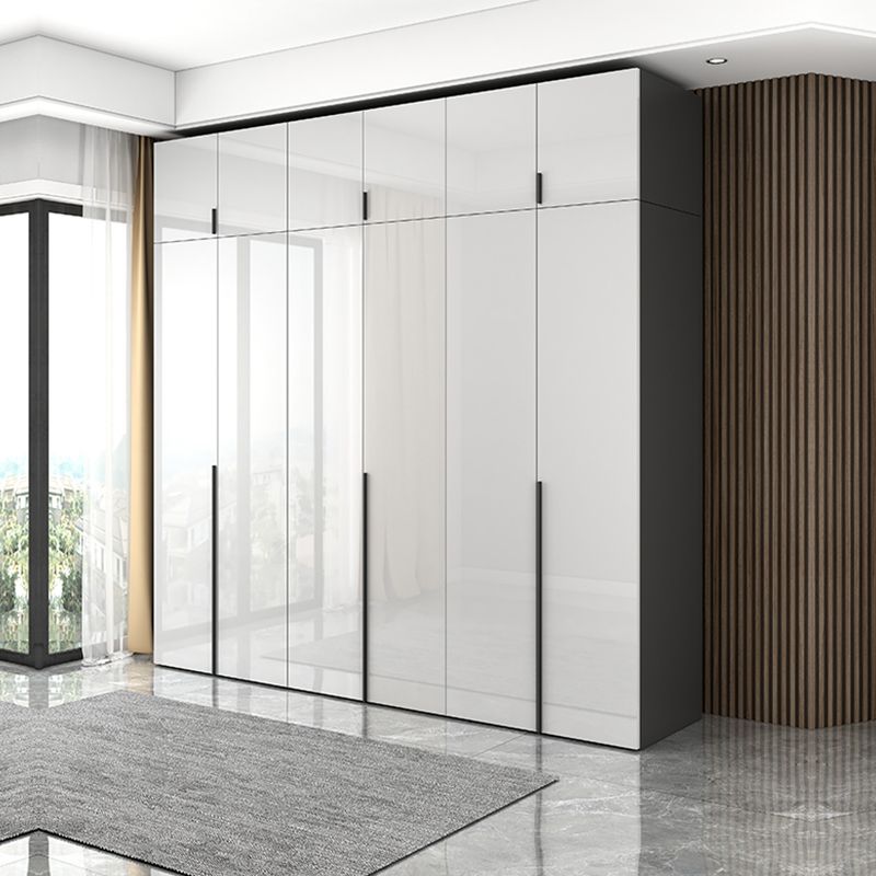 Modern Manufactured Wood Storage Cabinet High Gloss White Cabinet Clearhalo 'Armoires & Wardrobes' 'armoires_wardrobes' 'Bedroom Furniture' 'furn' 'furn_armoires_wardrobes' 'Furniture' 1200x1200_32db46ad-fe98-411c-ad28-157657b366b0