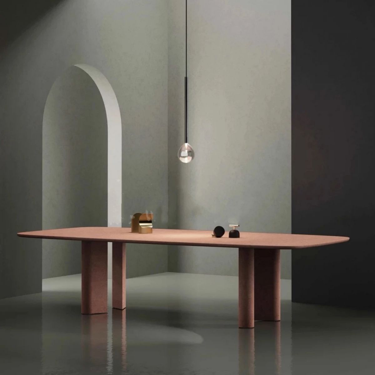 Modern Solid Wood Dining Table for restaurant Rectangle Table with Double Pedestal Clearhalo ' dining_table' 'Dining Tables & Seating' 'Dining Tables' 'furn' 'furn_dining_table' 'Furniture' 'furniture_dining_table' 'Kitchen & Dining Furniture' 'kitchen&dining_furn' 'kitchen' 'kitchen_dining_table' 1200x1200_32db505a-a188-4cfe-b2c7-f595bb81d738