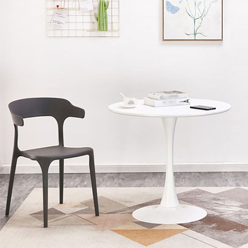 Contemporary Kitchen Chair Dining Armless Side Chair with Plastic Legs Clearhalo ' kitchen&dining_furn' 'Dining Chairs' 'Dining Tables & Seating' 'dining_chair' 'furn' 'furn_dining_chair' 'Furniture' 'furniture_dining_chair' 'Kitchen & Dining Furniture' 'kitchen' 1200x1200_32df27d5-2659-48e0-bfe7-7f1608543016