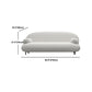 Contemporary 27.5" H White Wool Pillow Top Arm Sofa For Living Room