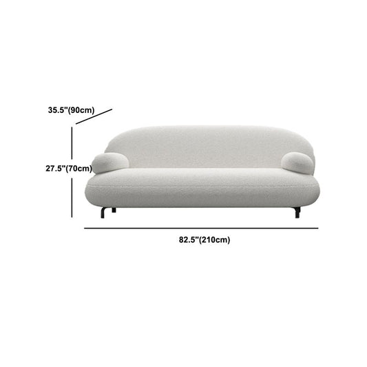 Zeitgenössische 27,5 "H weiße Wolle Kissen Top Armsofa für Wohnzimmer