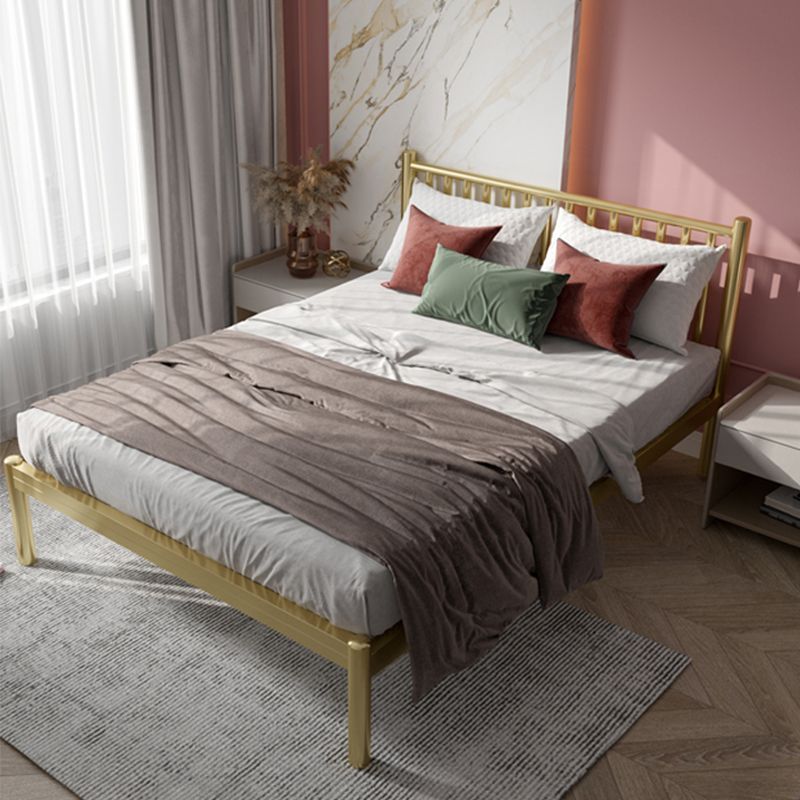 Queen Size Contemporary Metal Bed,40.15 " with Metal Legs Bed