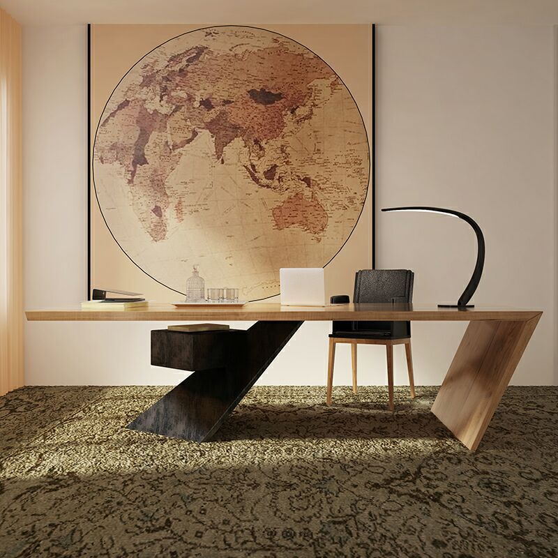 30"H Contemporary Writing Desk Rectangular Solid Wood Office Desk Clearhalo 'furn' 'furn_office_desk' 'Furniture' 'Office Desks' 'Office Furniture' 'office_desk' 1200x1200_32e37128-be01-4545-a95f-bfb7ee0acce4