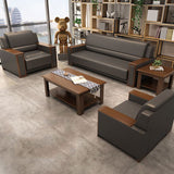 Contemporary Tight Back Single Cushion Seat Sofa 35.43"High Square Arm Sofa, Gray