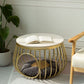 Glam Slate/Glass Top Coffee Table Dia 21.7" Frame Cocktail Table with Storage Clearhalo 'Coffee & Accent Tables' 'Coffee Tables' 'coffee_tables' 'furn' 'furn_coffee_tables' 'Furniture' 'Living Room Furniture' 1200x1200_32e68335-c34d-444c-92b3-dafd1ccdc28d