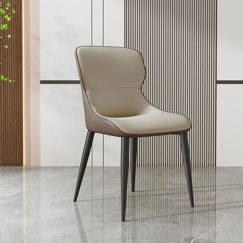 Modern Parsons Side Chair Leather Indoor Dining Chair (Set of 2) Clearhalo 'Dining Chairs' 'Dining Tables & Seating' 'dining_chair' 'furn' 'furn_dining_chair' 'Furniture' 'furniture_dining_chair' 'Kitchen & Dining Furniture' 1200x1200_32e929d4-33e4-4714-9d7f-bb9fb602a1b9