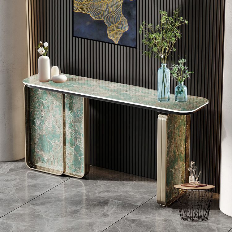 Tavolo da tavolo da rettangolo di accento glam largo 14 pollici tavolo da console per hall