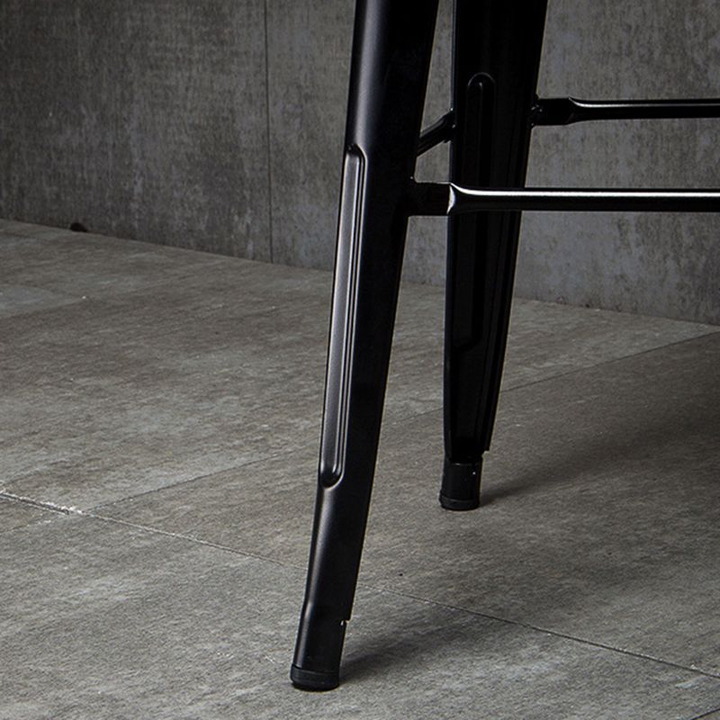 Industrial Black Metal Counter Stools Low Back Bristol Bar Stools with Square Seat Clearhalo 'Bar Furniture' 'Bar Stools' 'bar_stools' 'furn' 'furn_bar_stools' 'furniture_bar_stools' 'Kitchen & Dining Furniture' 'kitchen&dining_furn' 'kitchen' 'kitchen_furn' Furniture' 1200x1200_32ed35b0-39d5-4c9c-8c89-d453b535779c