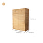 Contemporary Sliding Door Cabinet Rubberwood Storage Cabinet with Legs
