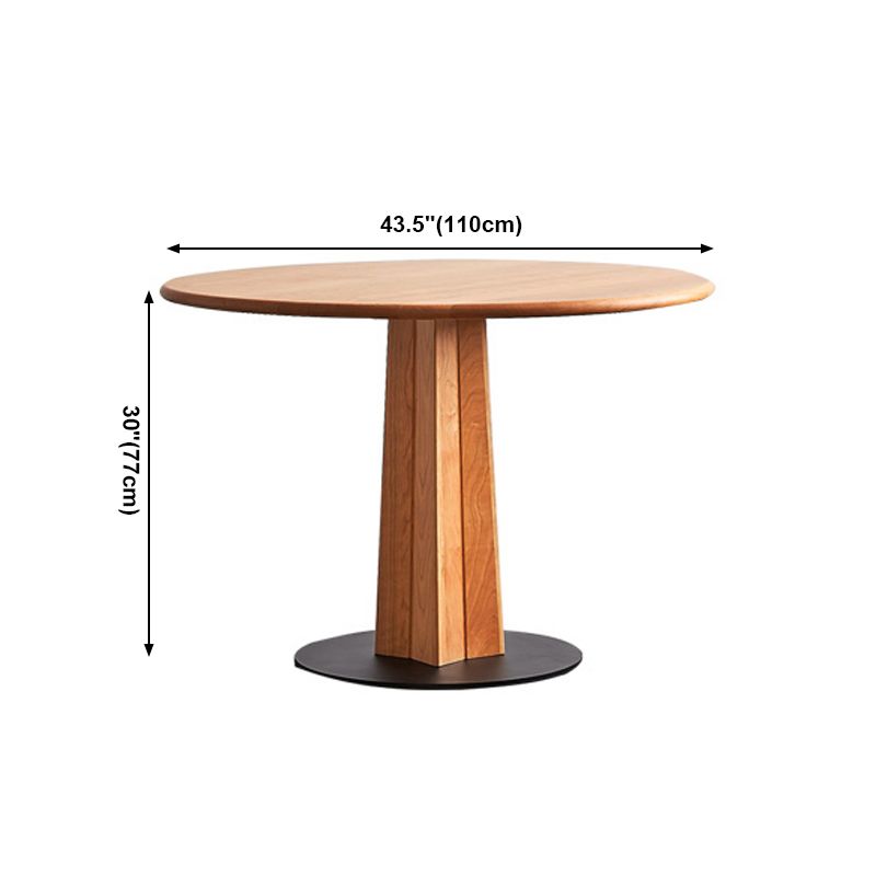 Solid Wood Round Dining Table Simplicity Dining Table with Pedestal Casual Clearhalo ' dining_table' 'Dining Tables & Seating' 'Dining Tables' 'furn' 'furn_dining_table' 'Furniture' 'furniture_dining_table' 'Kitchen & Dining Furniture' 'kitchen&dining_furn' 'kitchen' 'kitchen_dining_table' 1200x1200_32ed9379-fa9c-424e-b9e7-d28c98a9d80e