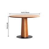 Solid Wood Round Dining Table Simplicity Dining Table with Pedestal Casual Clearhalo ' dining_table' 'Dining Tables & Seating' 'Dining Tables' 'furn' 'furn_dining_table' 'Furniture' 'furniture_dining_table' 'Kitchen & Dining Furniture' 'kitchen&dining_furn' 'kitchen' 'kitchen_dining_table' 1200x1200_32ed9379-fa9c-424e-b9e7-d28c98a9d80e