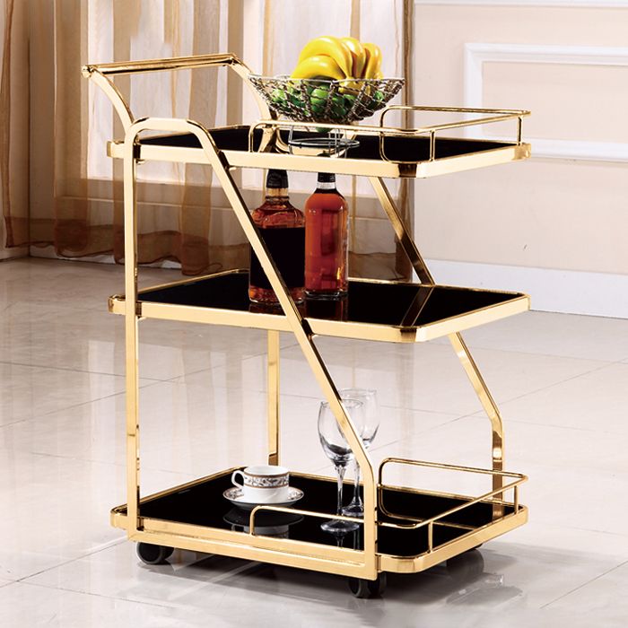 33.07"H Rolling Modern Prep Table Metal Rectangular Prep Table for Home Use