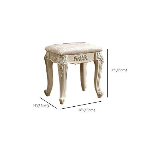 Victorian Storage Makeup Vanity Desk Bedroom Dressing Table Stool Set with Drawer