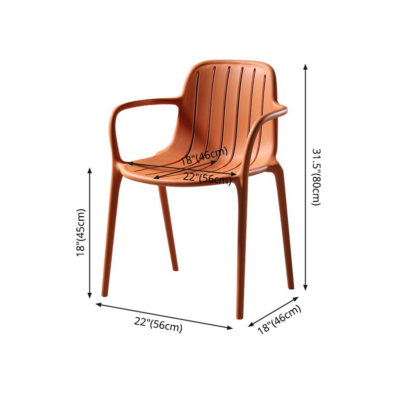 Contemporary Plastic Dining Arm Chair Windsor Back Side Chair for Home Use Clearhalo ' kitchen&dining_furn' 'Dining Chairs' 'Dining Tables & Seating' 'dining_chair' 'furn' 'furn_dining_chair' 'Furniture' 'furniture_dining_chair' 'Kitchen & Dining Furniture' 'kitchen' 1200x1200_32f0ddb5-989f-4a83-8d3a-38e379394c3d