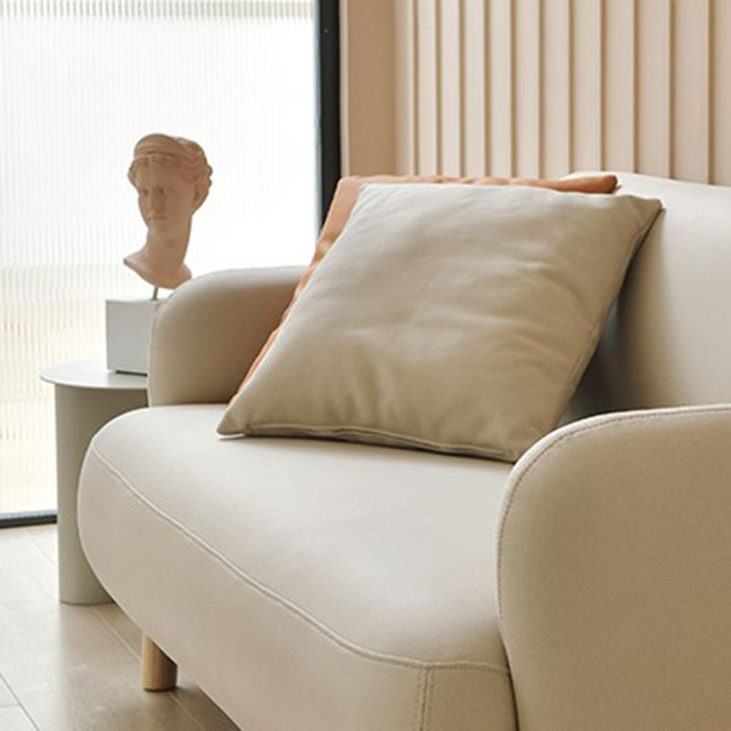 Sofá estándar contemporáneo de cuero sintético resistente a las manchas para sala de estar