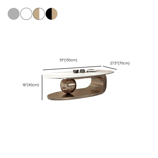 Mesa de café de 15 "h Glamam pedestal pizarra