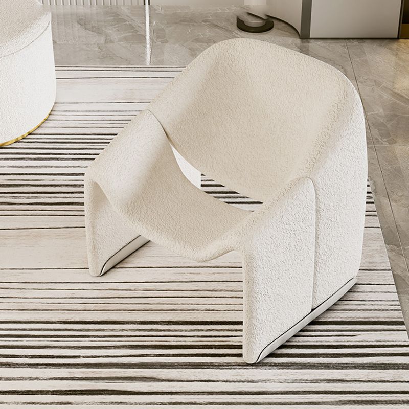 White Wool Accent Armchair with Sled Base and Tight Back in Solid Wood Clearhalo 'Accent Chairs' 'accent_chairs' 'Chairs & Seating' 'furn' 'furn_accent_chairs' 'Furniture' 'Living Room Furniture' 1200x1200_32f25975-b63d-4db9-b7bd-68657a1b7cff