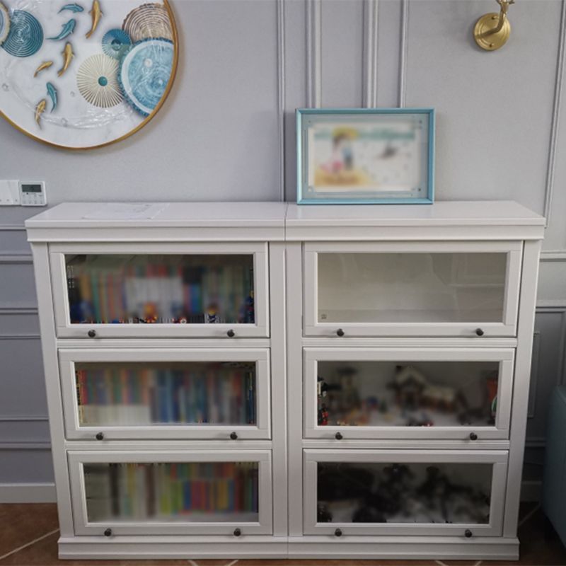 Wooden Barrister Bookcase Modern Style Closed Back Bookcase with Doors for Home Office Clearhalo 'Bookcases' 'furn' 'furn_bookcases' 'Furniture' 'furniture_bookcases' 'kitchen' 'kitchen_bookcases' 'Living Room Furniture' 'Office Furniture' 1200x1200_32f39c0c-5609-4f26-aece-9ec239e178a2