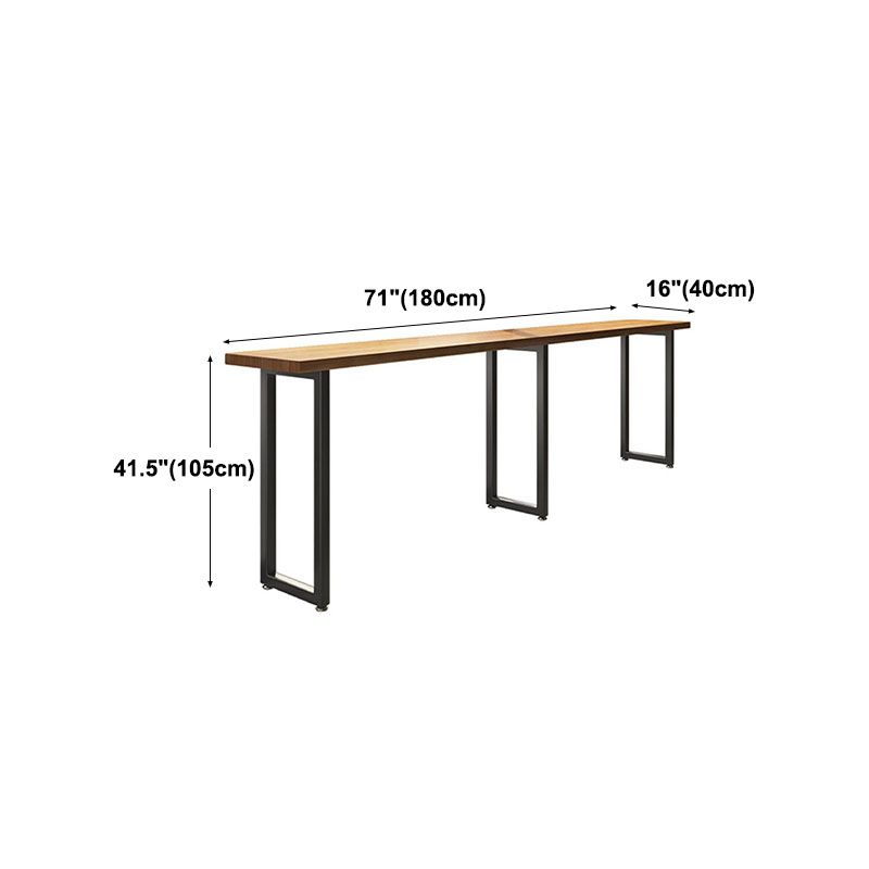 Modern Wood Pub Table with Rectangle Table Top Black Trestle Table with 42-inch Height Clearhalo 'Bar Furniture' 'Bar Tables' 'bar_tables' 'furn' 'furn_bar_tables' 'Furniture' 'furniture_bar_tables' 'Kitchen & Dining Furniture' 1200x1200_32f46065-f5a2-4129-9b7c-6bb57b12105f