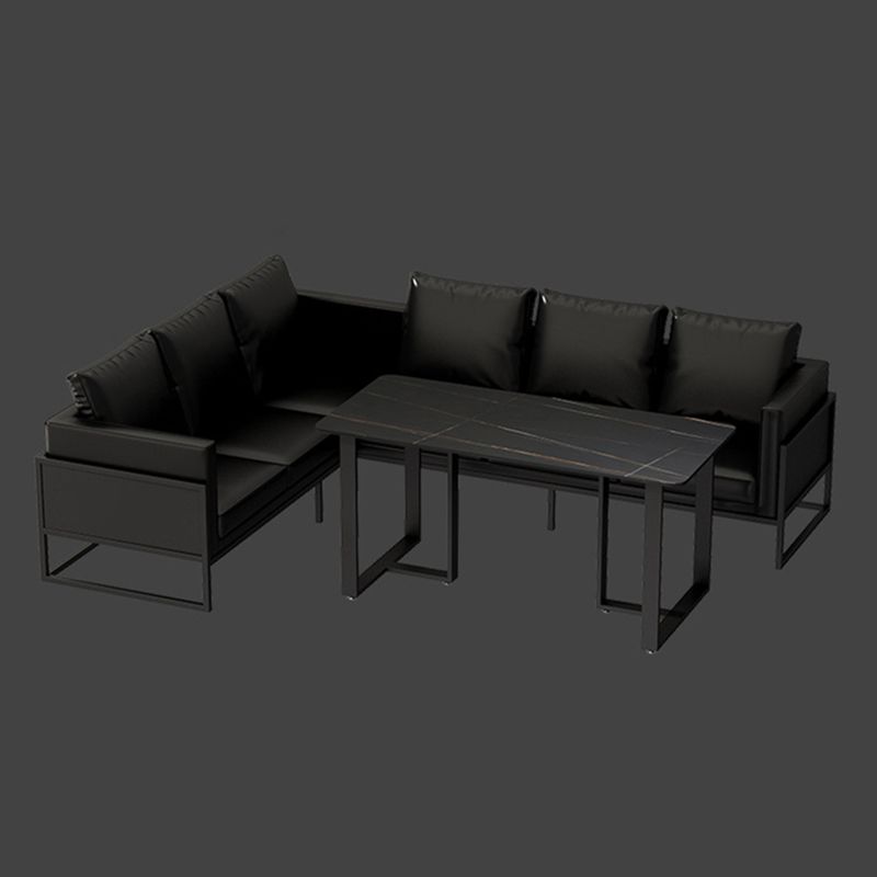Industrial Dining Table Sintered Stone Table with Double Pedestal for Dining Room Clearhalo ' dining_table' 'Dining Tables & Seating' 'Dining Tables' 'furn' 'furn_dining_table' 'Furniture' 'furniture_dining_table' 'Kitchen & Dining Furniture' 'kitchen&dining_furn' 'kitchen' 'kitchen_dining_table' 1200x1200_32f5ee23-20b4-4ed6-9030-4e943e6bf876