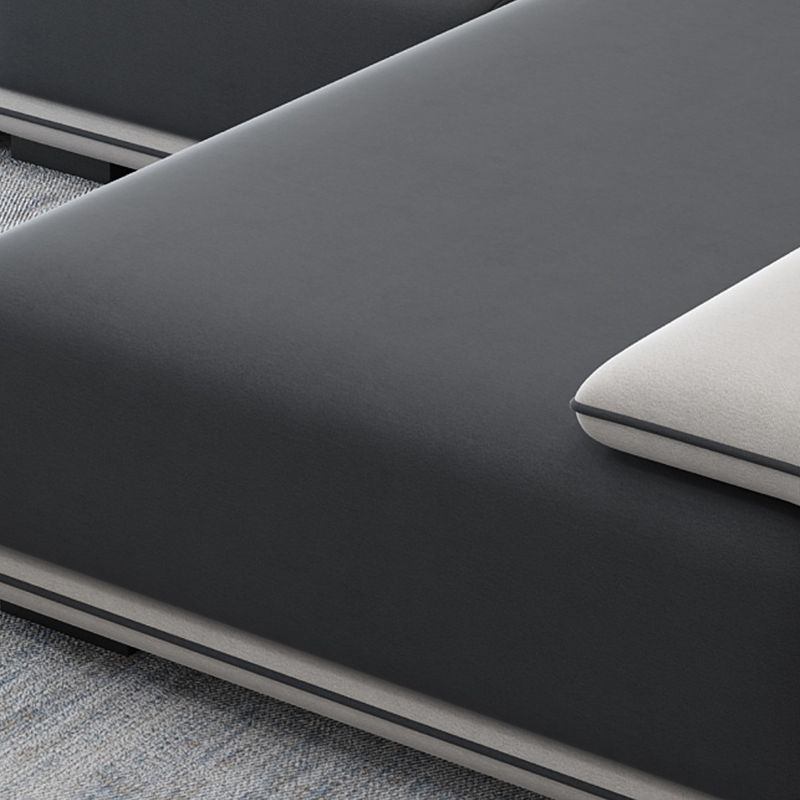 30.3"H Modern Faux Leather Square Arm Sofa & Chaise for Living Room Clearhalo 'furn' 'furn_sectionals' 'Furniture' 'Living Room Furniture' 'Sectionals' 1200x1200_32f6fe19-8187-4049-b112-3d23d68a4a53