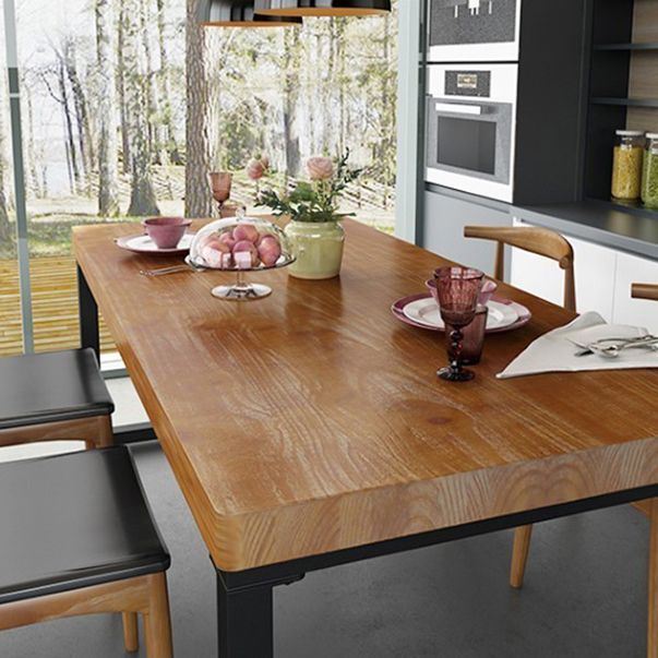 Dennenhout industriële eettafel set 1/2/5/7 pc's dinette set voor keuken