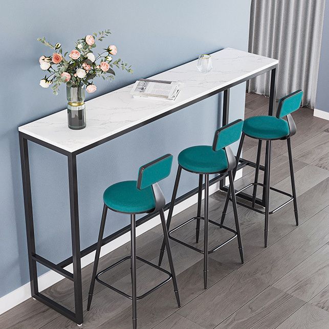 Glam Gesinterde Stenen Bartafel Rechthoekige Eettafel Voor Keuken