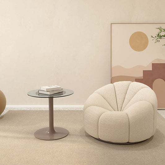 Beige Chenille gebogenes Sofa modernes 1/2/3-Sitzer Statement Sofa