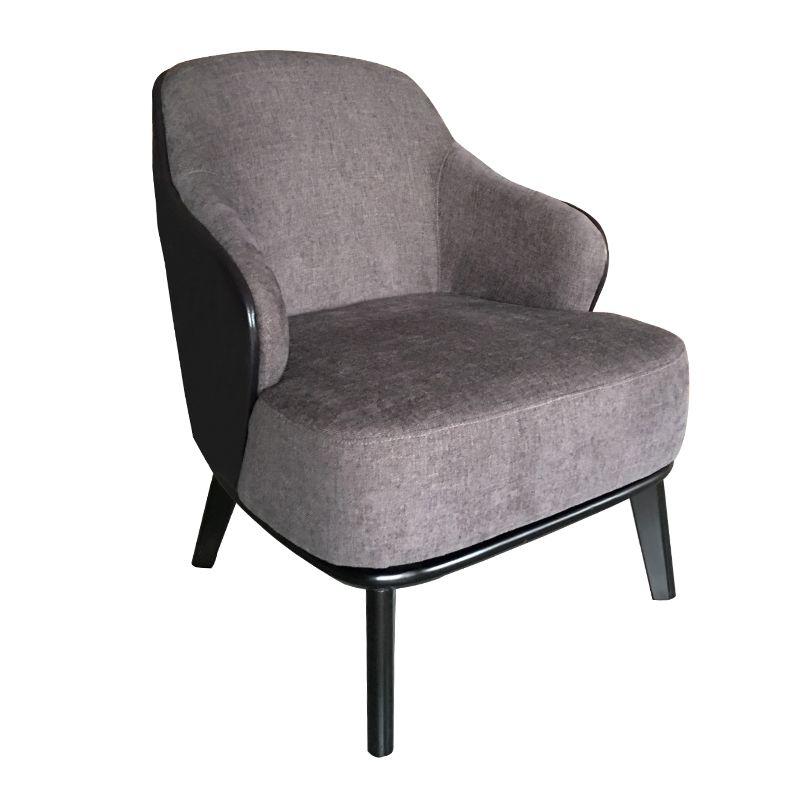 30.71 "リビングルーム用の基本的な4本の脚を備えた幅の固体木製フレームウィングバックチェア