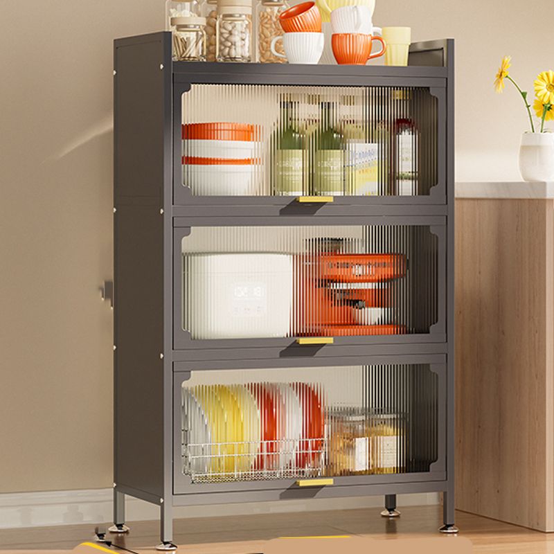 Server da pranzo contemporaneo in acciaio e server buffet acrilico per cucina