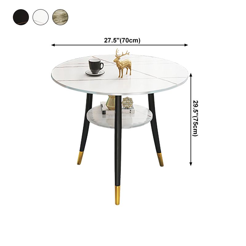 Traditional Luxury Dining Table Round Sintered Stone Dinner Table with Black Frame Clearhalo ' dining_table' 'Dining Tables & Seating' 'Dining Tables' 'furn' 'furn_dining_table' 'Furniture' 'furniture_dining_table' 'Kitchen & Dining Furniture' 'kitchen&dining_furn' 'kitchen' 'kitchen_dining_table' 1200x1200_3300e743-31a4-41b4-86b1-ec327b46451d