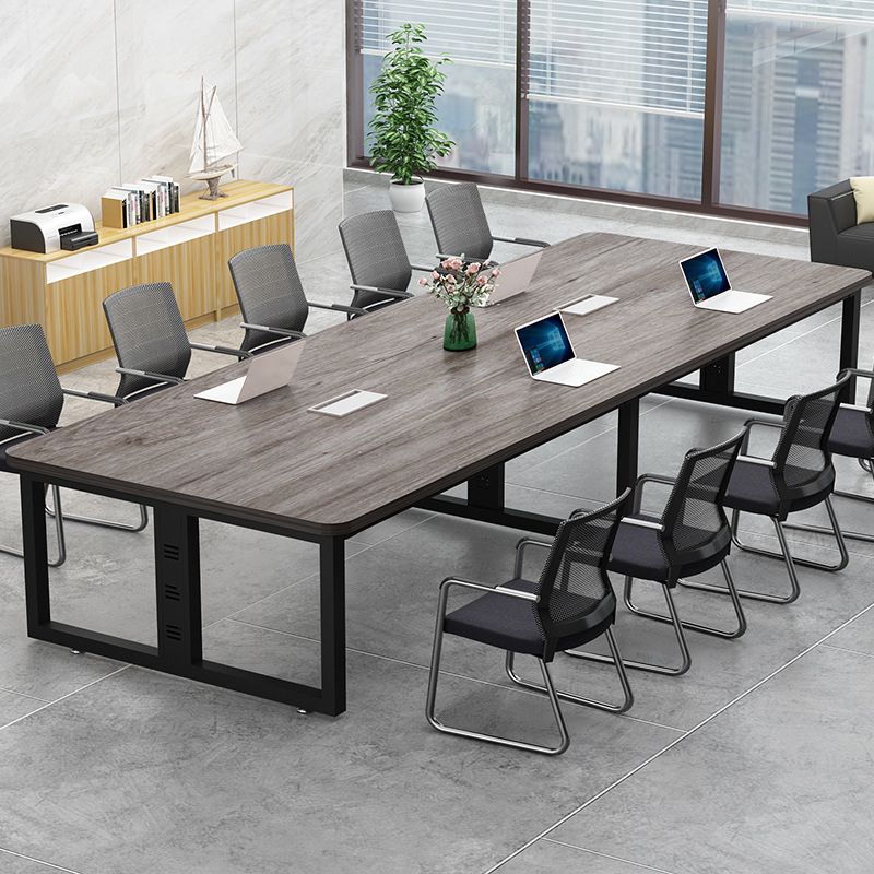 Industrial Style Home Writing Desk Office Conference Table Artificial Wood Desk Clearhalo 'Furniture' 'furniture_office_desk' 'Office Desks' 'Office Furniture' 'office_desk' 1200x1200_3301a479-a3b7-408d-a1ae-df40a41c7d9e