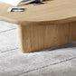 Solid Wood Coffee Table with 2 Legs and Rectangle Top Scandinavian