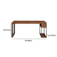 Hedendaagse massief houten bureau 30-inch H Computer Desk in Brown