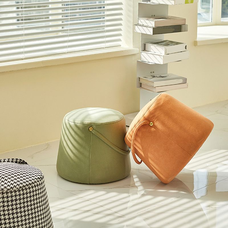 Orange Modern Pouf Tear Resistant Pure Color Pouf for Living Room Clearhalo 'furn' 'furn_ottomans_poufs' 'Furniture' 'Living Room Furniture' 'Ottomans & Poufs' 'ottomans_poufs' 1200x1200_33031ec4-0650-4b75-959b-8514ebbb8d9c