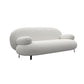 Contemporary 27.5" H White Wool Pillow Top Arm Sofa For Living Room