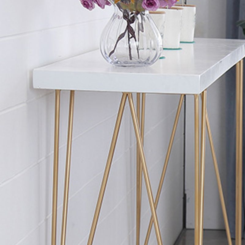 Rechteckiger Bartisch im Glam-Stil, Bartisch aus Holz mit 4 Beinen