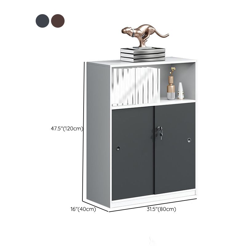 Industrial Style Vertical File Cabinet Wood Filing Cabinet with Locking Storage Clearhalo 'Filing Cabinets' 'filling_cabinets' 'furn' 'furn_filling_cabinets' 'Furniture' 'Office Furniture' 1200x1200_33084d01-c39a-4b88-acca-f277288054c8