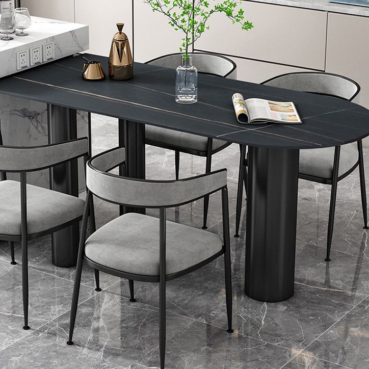 Sintered Stone Dining Table Modern Style Dining Table for Kitchen Clearhalo ' dining_table' 'Dining Tables & Seating' 'Dining Tables' 'furn' 'furn_dining_table' 'Furniture' 'furniture_dining_table' 'Kitchen & Dining Furniture' 'kitchen&dining_furn' 'kitchen' 'kitchen_dining_table' 1200x1200_33086bf8-ce5c-493f-a912-dbebbe9a4344