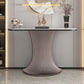 16 Inch Wide Accent Table Modern Style Stone Half Moon Console Table for Hall