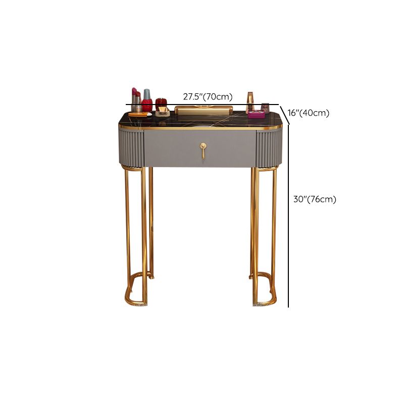 Removable Makeup Counter Bedroom Vanity Dressing Table with Lighted Mirror