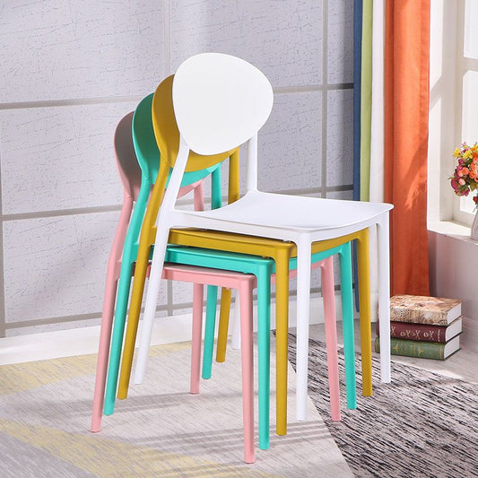 Contemporary Stackable Side Chair Plastic Open Back Dining Chair Clearhalo 'Dining Chairs' 'Dining Tables & Seating' 'dining_chair' 'furn' 'furn_dining_chair' 'Furniture' 'furniture_dining_chair' 'Kitchen & Dining Furniture' 1200x1200_330b52bd-9267-472c-a5b2-803a34f340a9