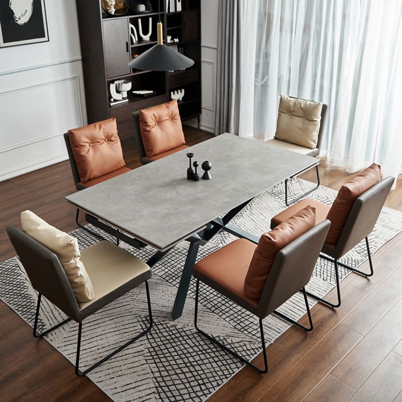 Minimalist Style Luxury Leather Dining Chairs Solid Back Upholstered Chairs Clearhalo ' kitchen&dining_furn' 'Dining Chairs' 'Dining Tables & Seating' 'dining_chair' 'furn' 'furn_dining_chair' 'Furniture' 'furniture_dining_chair' 'Kitchen & Dining Furniture' 'kitchen' 1200x1200_330b8869-4774-4841-b8a4-68cb8c31e648