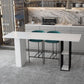 Stone Bar Dining Table Modern Rectangle Bar Table with Double Pedestal for Kitchen Clearhalo 'Bar Furniture' 'Bar Tables' 'bar_tables' 'furn' 'furn_bar_tables' 'Furniture' 'furniture_bar_tables' 'Kitchen & Dining Furniture' 1200x1200_330cfe54-98be-43eb-8189-00386c5c29ef