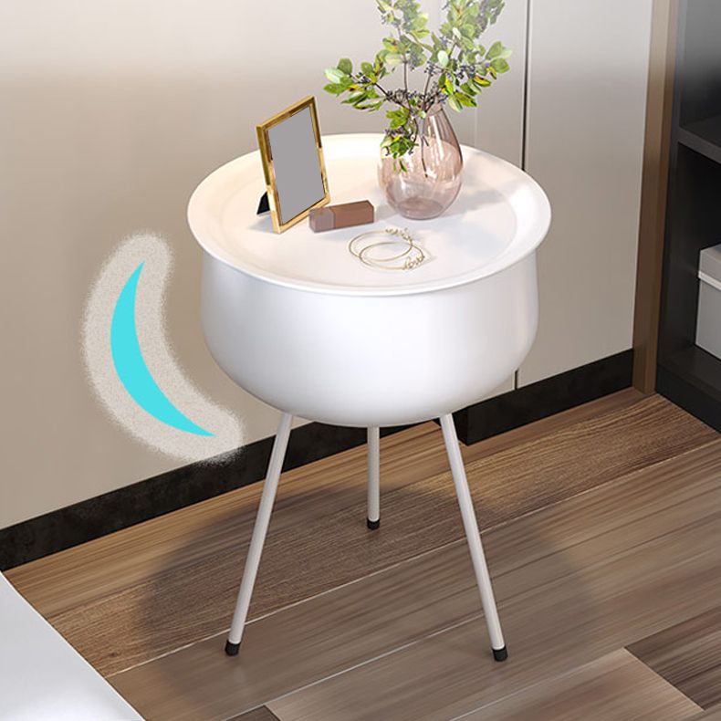 Piernas incluidas la cama de la cama Nights -Metal Nightsand Glam Leaf Stelf