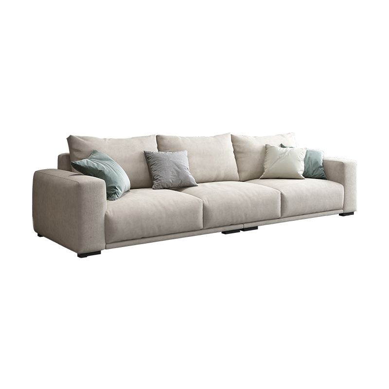 Modernism Cushions Sofa & Chaise 33.46" H Faux Leather Loose Back Sofa in White Clearhalo 'furn' 'furn_sectionals' 'Furniture' 'furniture_sectionals' 'Living Room Furniture' 'Sectionals' 1200x1200_330df8e9-09cb-451d-af84-77f0b24092af