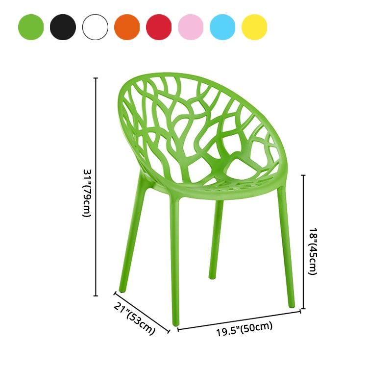 Scandinavian Armless Dining Chairs Plastic Stackable Dining Side Chairs (Set of 4) Clearhalo ' kitchen&dining_furn' 'Dining Chairs' 'Dining Tables & Seating' 'dining_chair' 'furn' 'furn_dining_chair' 'Furniture' 'furniture_dining_chair' 'Kitchen & Dining Furniture' 'kitchen' 1200x1200_330e3298-89f5-40eb-83a0-617de2cd2e1e