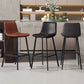 Modern Backrest Armless Counter Stool Iron Milk Tea Shop Bar Stool with Leather Cushion Clearhalo 'Bar Furniture' 'Bar Stools' 'bar_stools' 'furn' 'furn_bar_stools' 'Furniture' 'Kitchen & Dining Furniture' 1200x1200_330e6103-84a4-4e84-b18a-04f97f5e2827